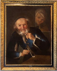 17. Jahrhundert Holländischer Alter Meister Öl - The Smoker - Genre Interieur 