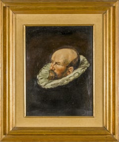 Frans Hals Follower XIX Century Signed Date and Inscribed Painting