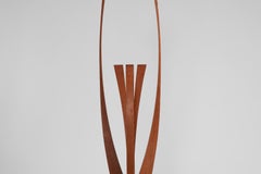 Frans Hermes abstract pine sculpture Netherlands 1970
