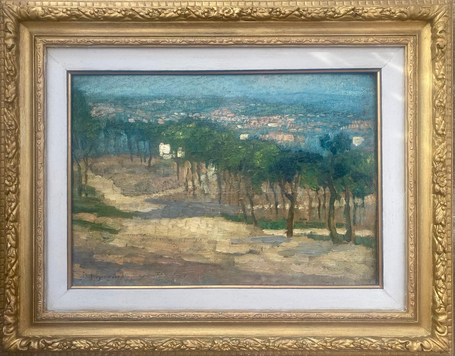 Schillerndes Licht: Blick von den Hügeln auf die Stadt, ein verschlungener Pfad, Madrid