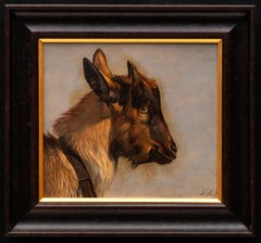 "Study of a Goat" Frans Lebret (Dutch, 1820-1909)