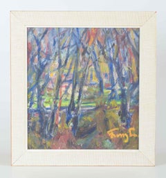 Frans Lundberg, Swedish painter. Oil on panel. Modern landscape. Mid-20th C.