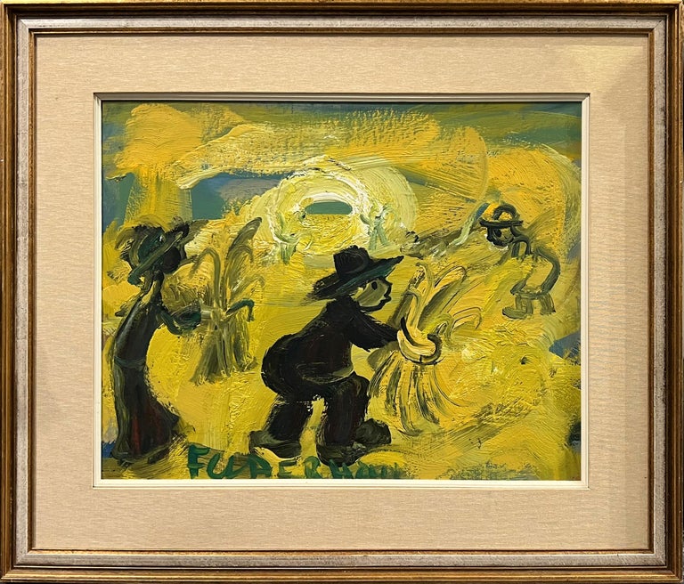 Frans Martin Claerhout Three Figures Harvesting For Sale at 1stDibs