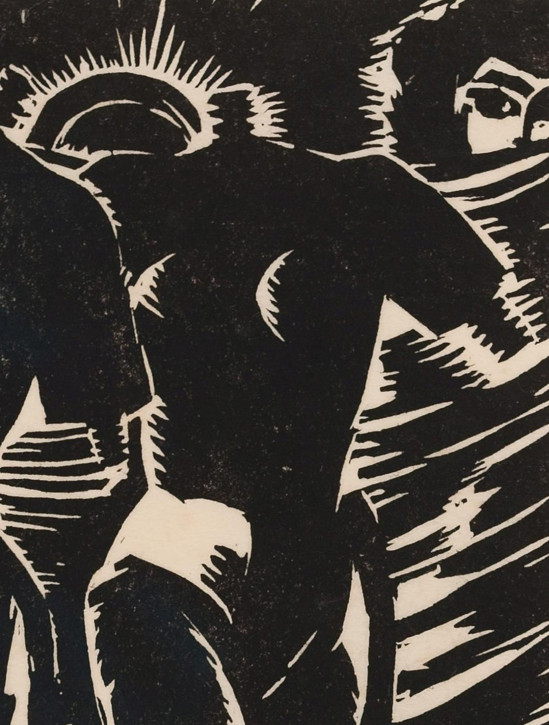 Bodies and Heads / - The new human couple - - Print by Frans Masereel