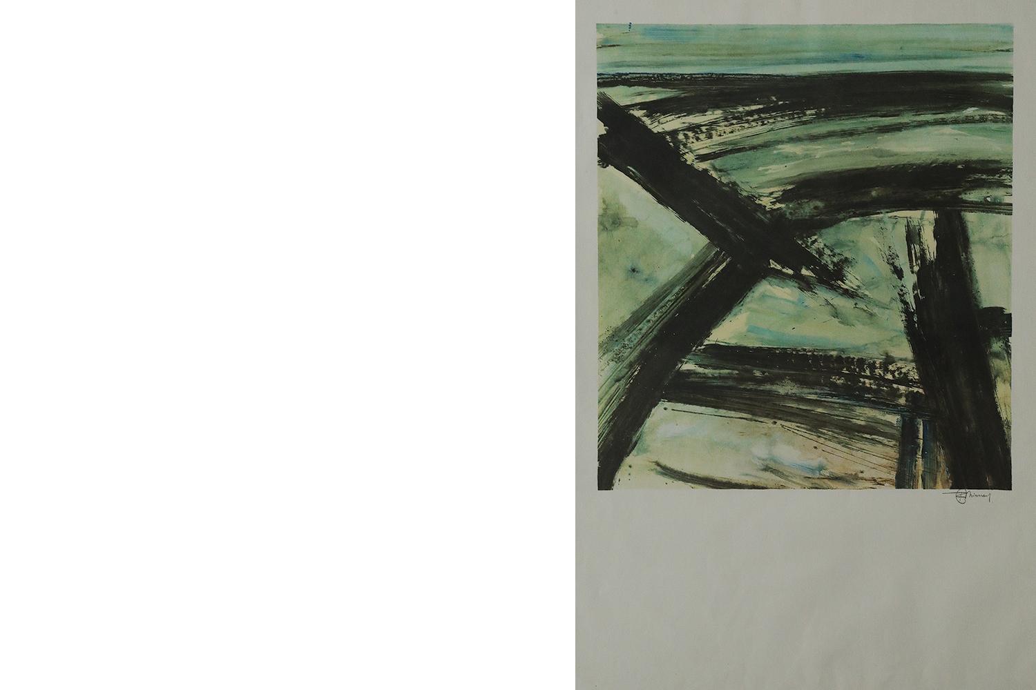 Frans Minnaert, Composition, Color lithograph on Simili Japon Paper, 1990s In Good Condition For Sale In Warszawa, Mazowieckie