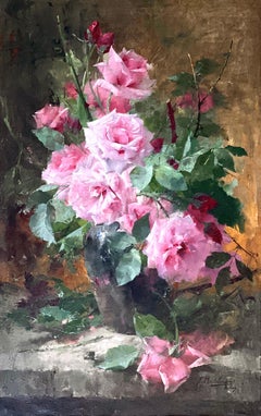 'A King of Flowers' by Frans Mortelmans, Antwerp 1865 – 1936, Belgian Painter