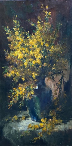 Frans Mortelmans, Antwerp 1865 – 1936, Belgian Painter, Acacia Dealbata Mimosa