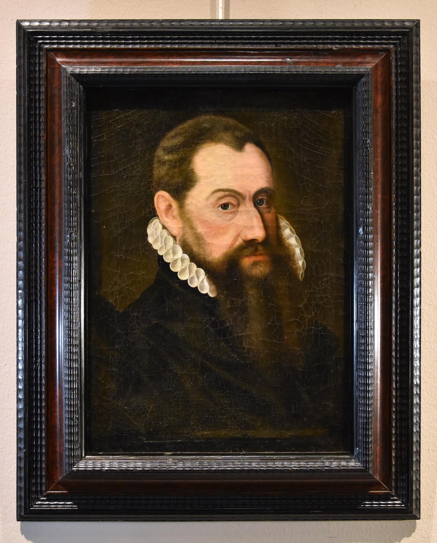 Porträt Mann Pourbus 16/17. Jahrhundert Gemälde Öl auf Leinwand Alter Meister Flemish – Painting von Frans Pourbus (bruges, 1545 - Antwerp, 1581)