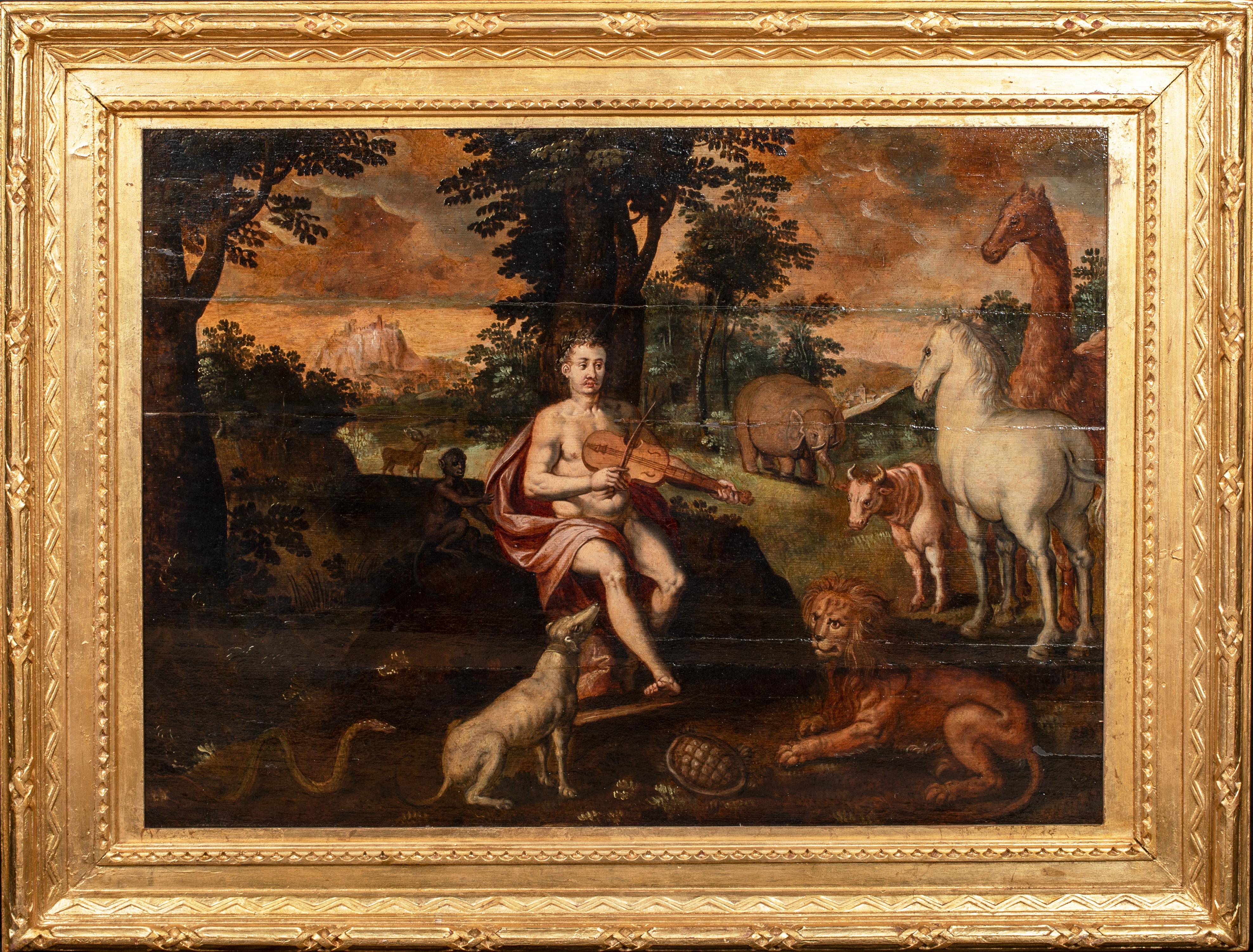 Frans Pourbus the Younger Portrait Painting - Orpheus Enchanting the Animals, 16th Century 