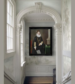 Portrait of a Lady with a Venetian Lace Fan c.1595, Remarkable condition