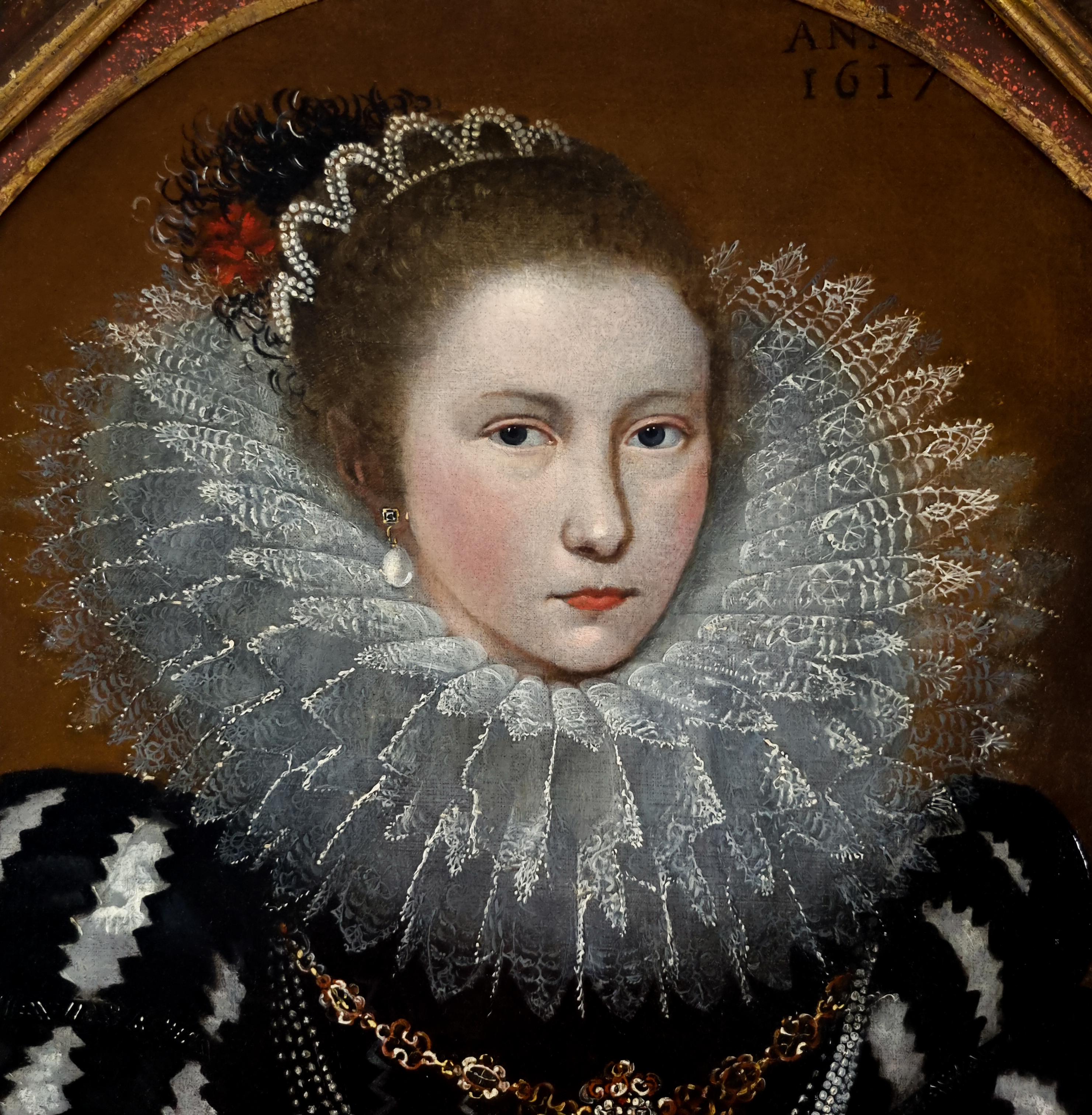 Portrait of a Lady with Elaborate Ruff Dated 1617; Frans Pourbus, Oil on canvas 3