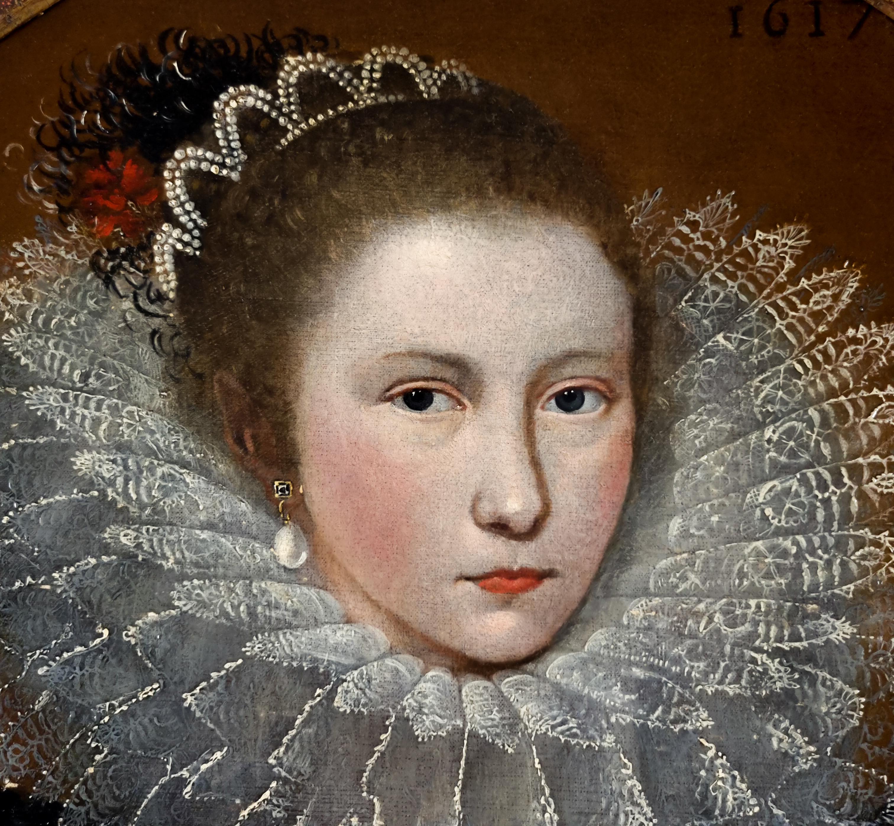 Portrait of a Lady with Elaborate Ruff Dated 1617; Frans Pourbus, Oil on canvas 4