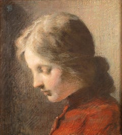 Profile portrait of a young girl