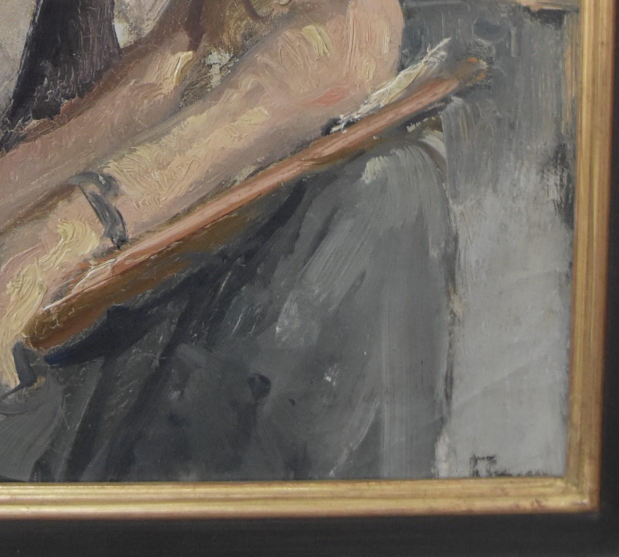 Frans Smeers (1873-1960) Portrait d'un artiste, huile sur toile signée 4