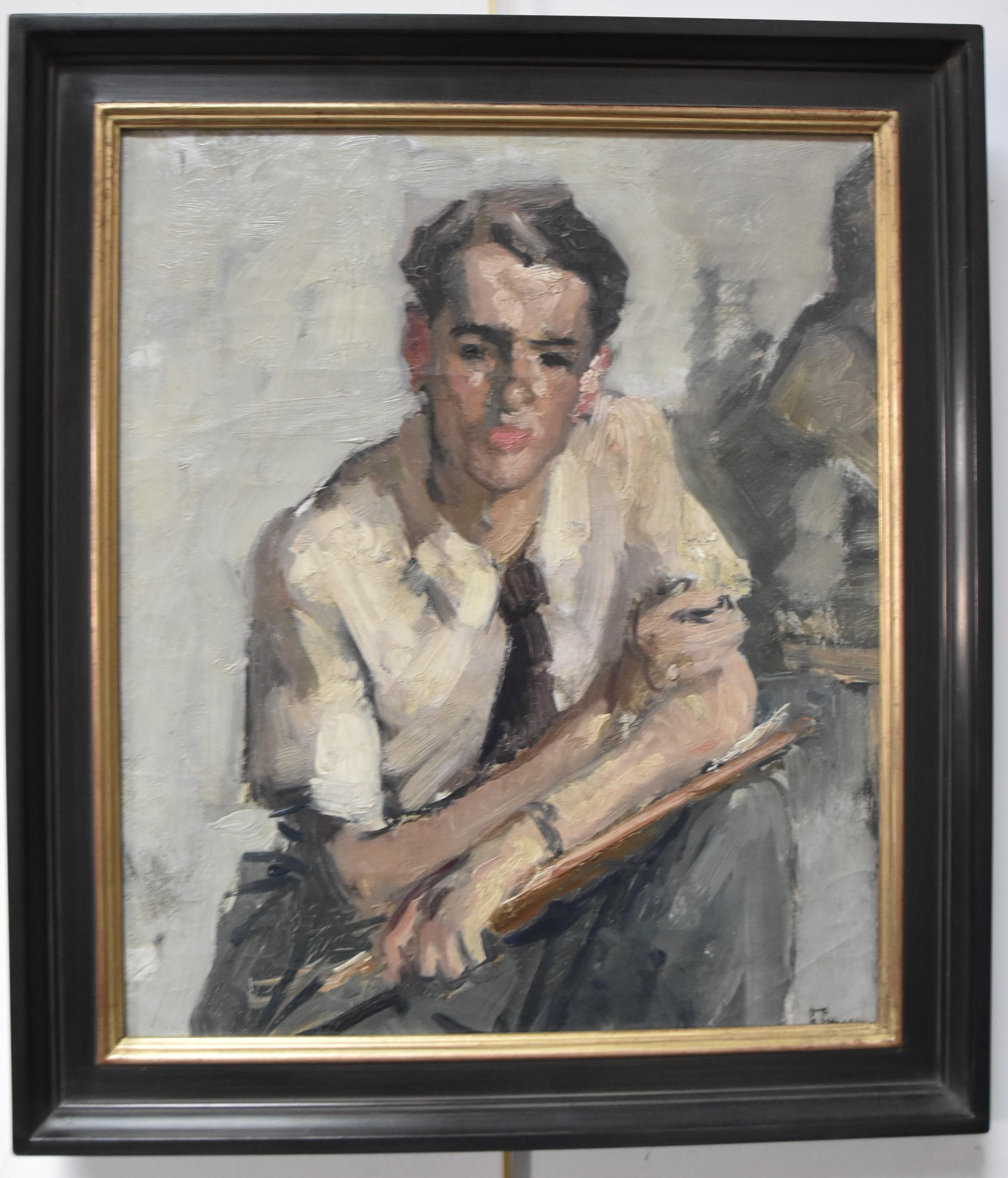 Frans Smeers (1873-1960) Porträt eines Künstlers, Öl auf Leinwand signiert 8