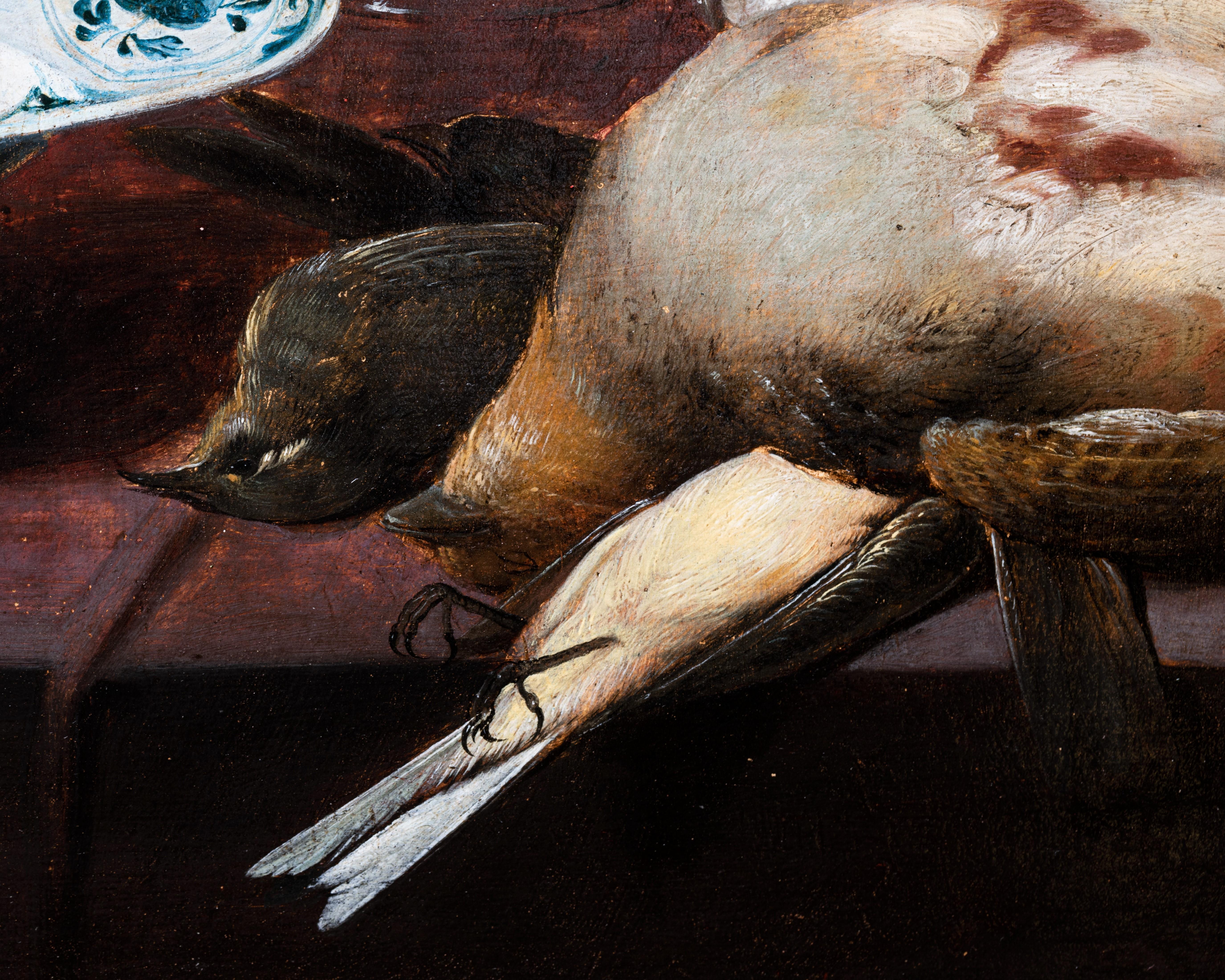 17. Jahrhundert. Flämisch, Stillleben mit Vögeln und Erbstücken, Werkstatt von Frans Snyders  im Angebot 12