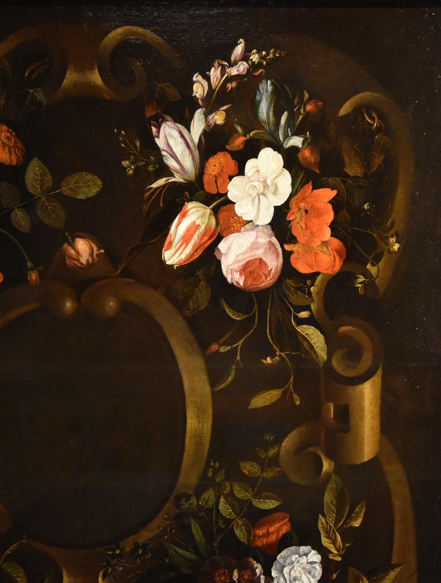 Blumenstillleben Van Everbroeck Gemälde 17. Jahrhundert Öl auf Leinwand Altmeister Kunst im Angebot 8