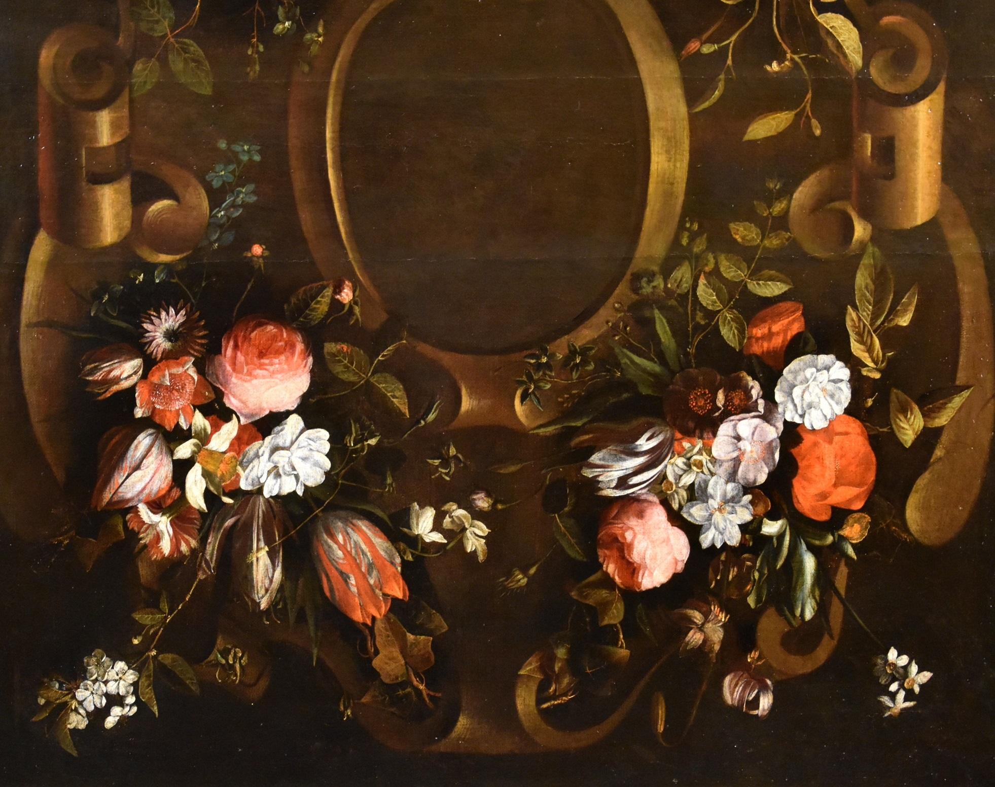 Blumenstillleben Van Everbroeck Gemälde 17. Jahrhundert Öl auf Leinwand Altmeister Kunst im Angebot 2