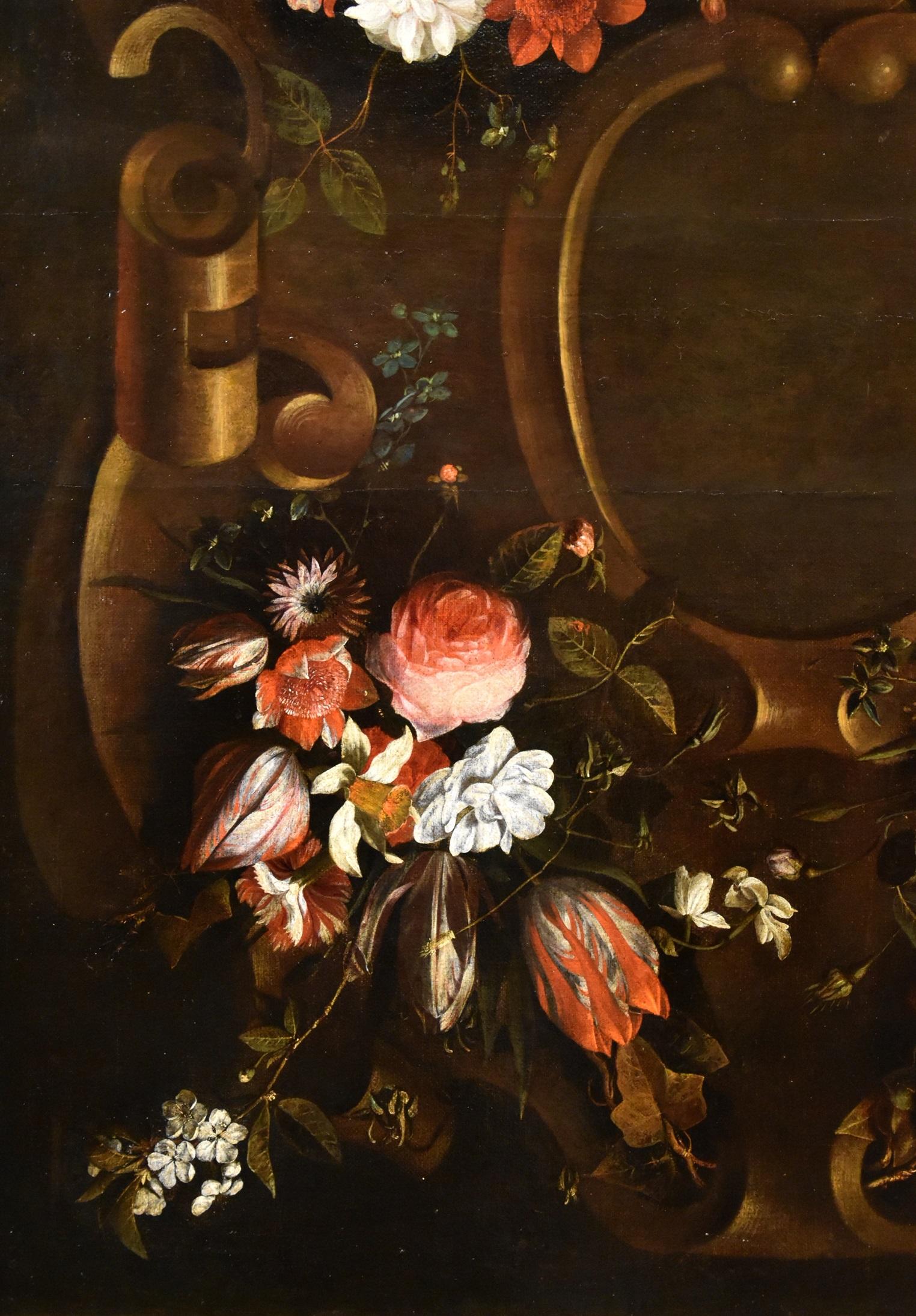 Blumenstillleben Van Everbroeck Gemälde 17. Jahrhundert Öl auf Leinwand Altmeister Kunst im Angebot 3