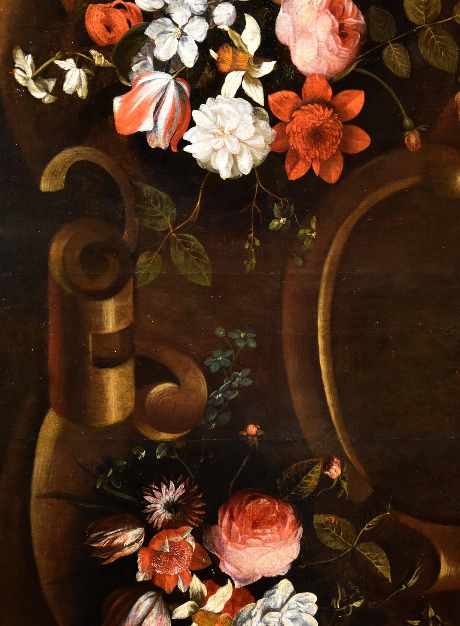 Blumenstillleben Van Everbroeck Gemälde 17. Jahrhundert Öl auf Leinwand Altmeister Kunst im Angebot 6