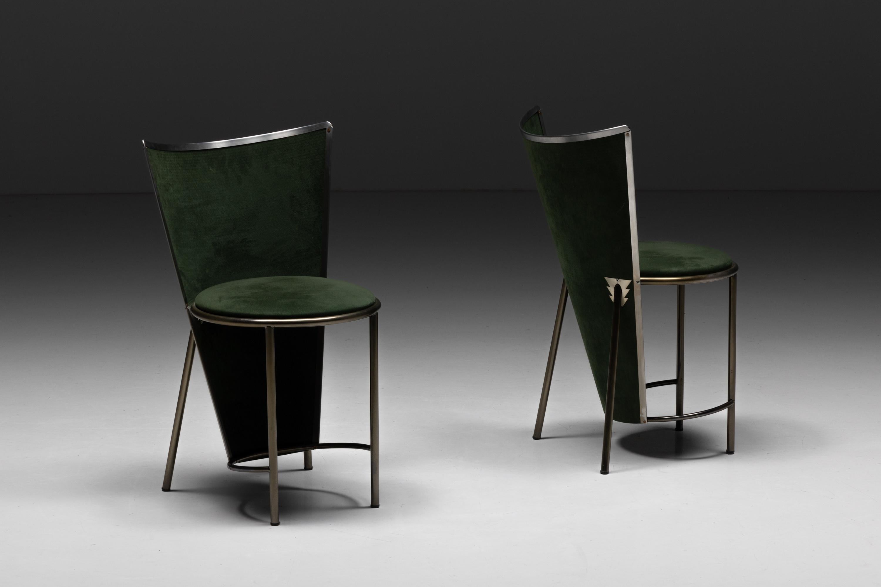 Postmoderne Chaises de salle à manger Frans Van Praet, Belgique, années 1990 en vente