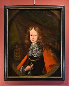 Portrait Joseph I Van Stampart Flemish Paint Oil on canvas 17/18th Century