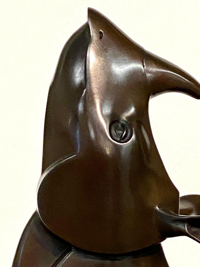 Falcon- 21st Century Dutch Bronze  Sculpture of a Falcon For Sale 1
