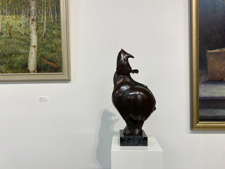 Falcon- 21st Century Dutch Bronze  Sculpture of a Falcon For Sale 4