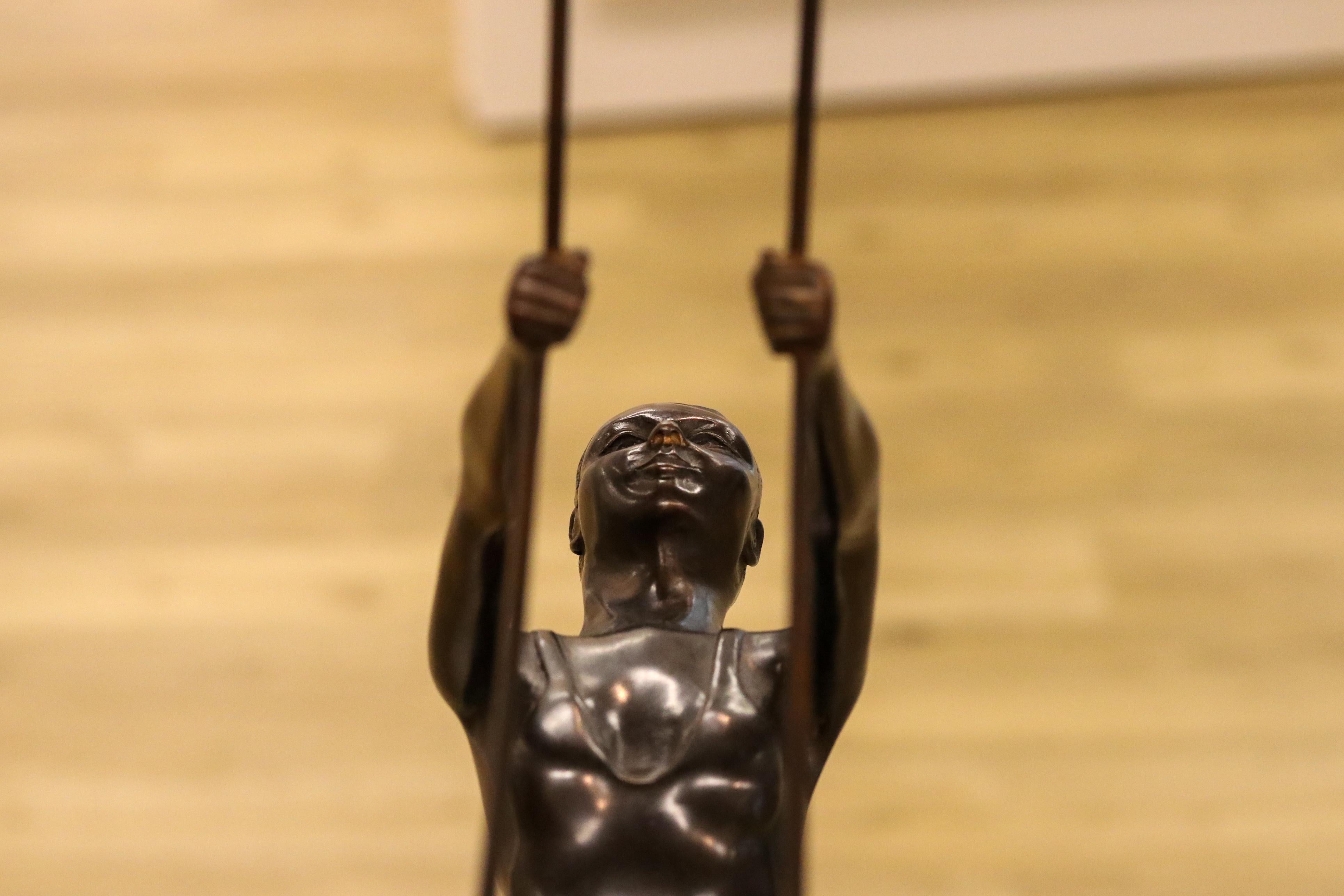 Swinging III - 21st Century Contemporary Bronze Sculpture of a Woman On A Swing 4