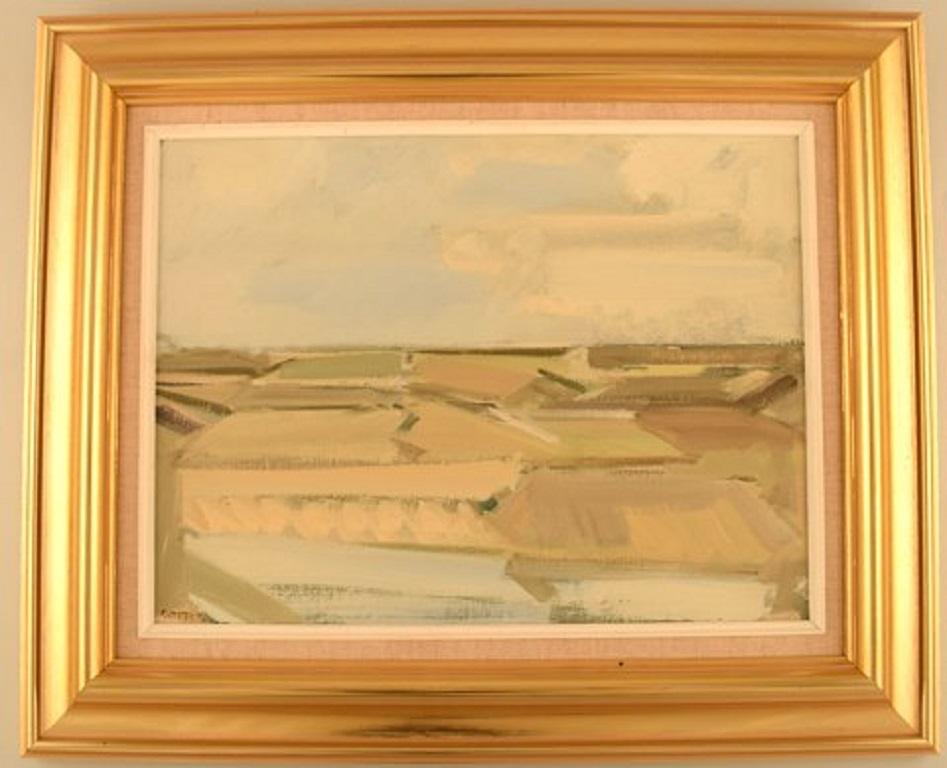 Frans Vester Pedersen (1934-1972). Landscape. Oil on canvas.
In very good condition.
Signed.
The canvas measures: 39 x 29 cm.
The frame measures: 8.5 cm.