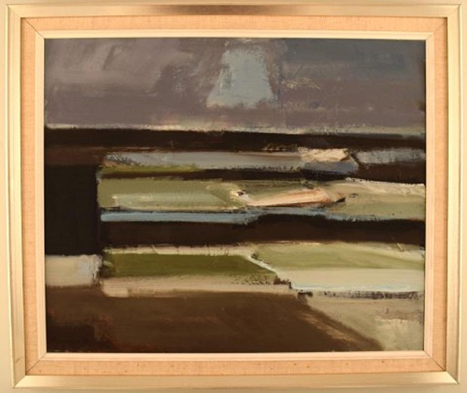 Frans Vester Pedersen (1934-1972). Modernist landscape. Oil on canvas.
In very good condition.
Signed.
The canvas measures: 45 x 38 cm.
The frame measures: 3.5 cm.