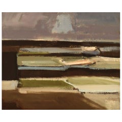 Frans Vester Pedersen ‘1934-1972’, Modernist Landscape, Oil on Canvas