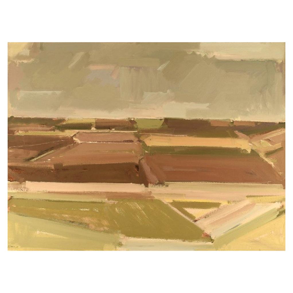 Frans Vester Pedersen, Modernist Landscape, Oil on Canvas