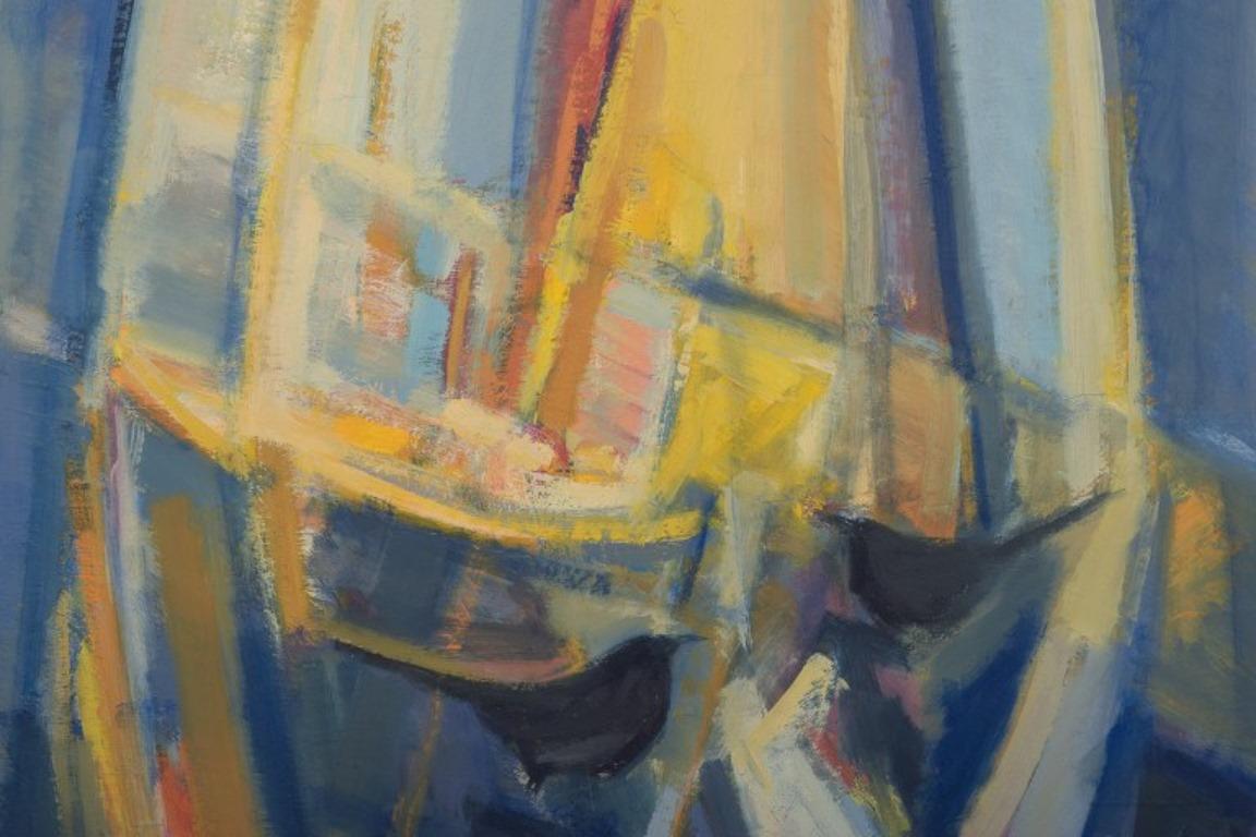 Frans Vester-Pedersen, pintor danés. Óleo sobre lienzo. Composición abstracta. Danés en venta