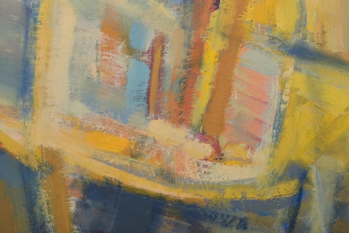 Frans Vester-Pedersen, pintor danés. Óleo sobre lienzo. Composición abstracta. en Excelente estado para la venta en København, Copenhagen