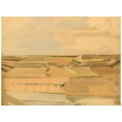 Frans Vester Pedersen Landscape, Oil on Canvas