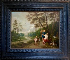 17th century Flemish Old Master painting - Venus and adonis - love ca. 1640s