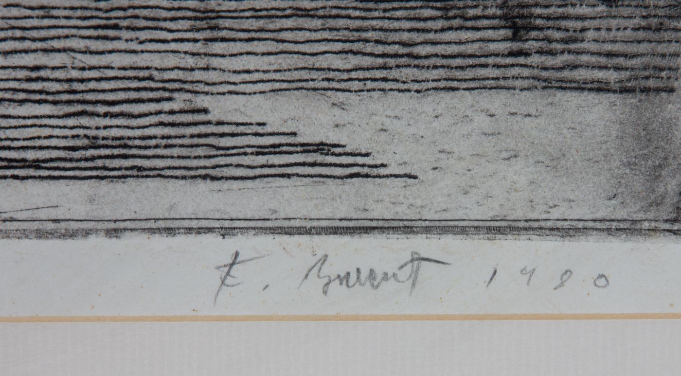 Frantisek Burant (1924-2001) - Gran aguafuerte firmado en 1980, La polilla 3