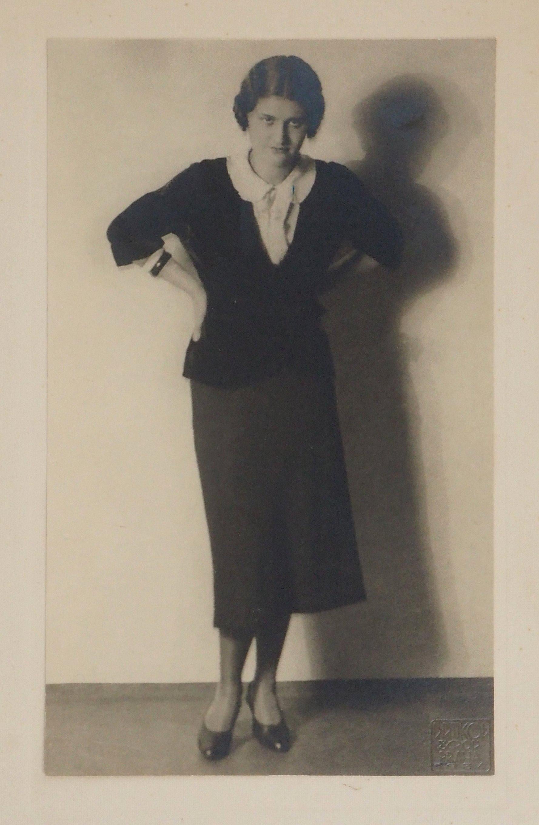 Frantisek Drtikol Black and White Photograph - Portrait of a Young Woman - Original Gelatin Silver Photograph, 1935