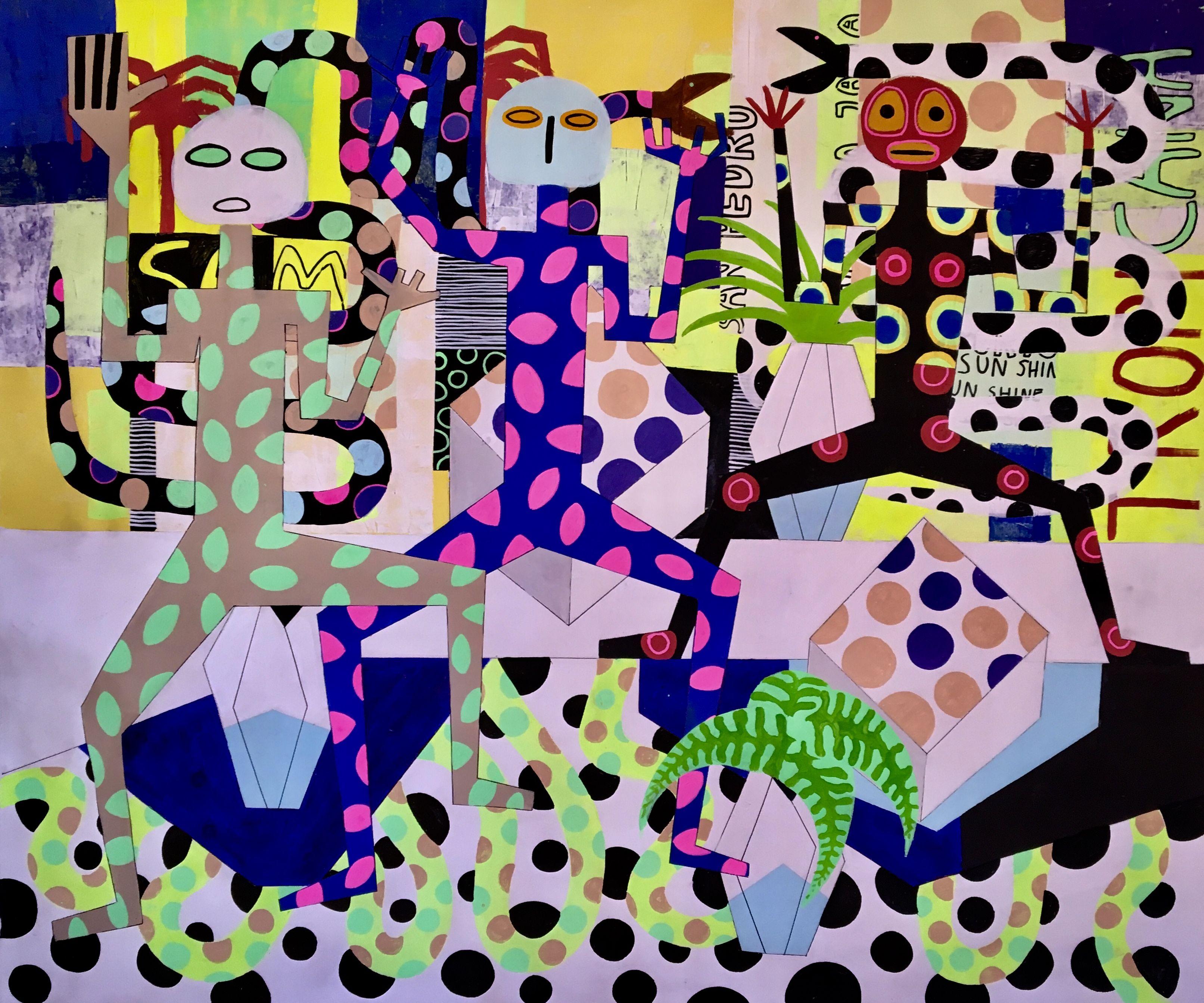 CANVAS 145, Gemälde, Acryl auf Leinwand – Painting von Frantisek  Florian