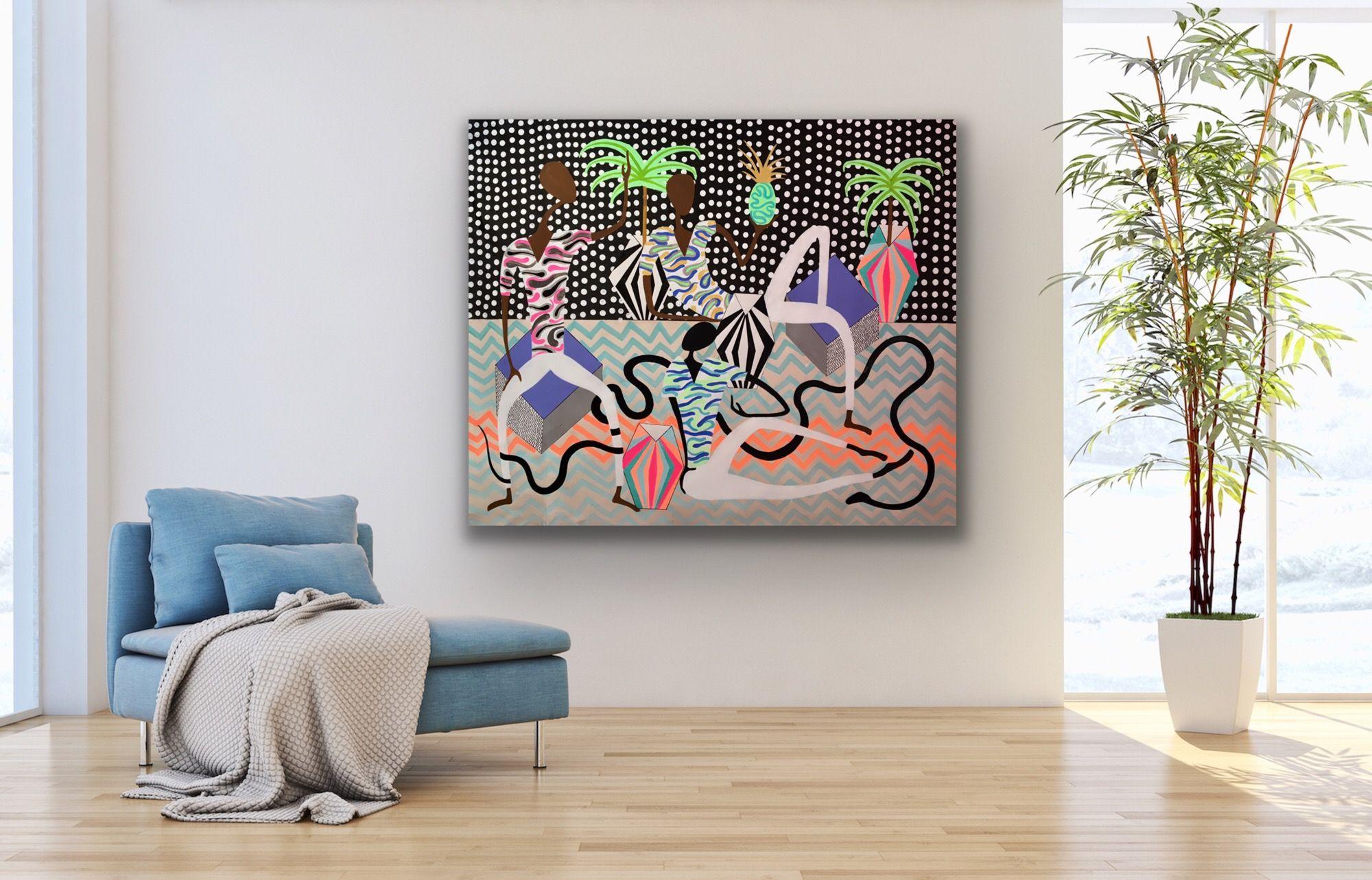 CANVAS 141, Peinture, Acrylique sur Toile en vente 2