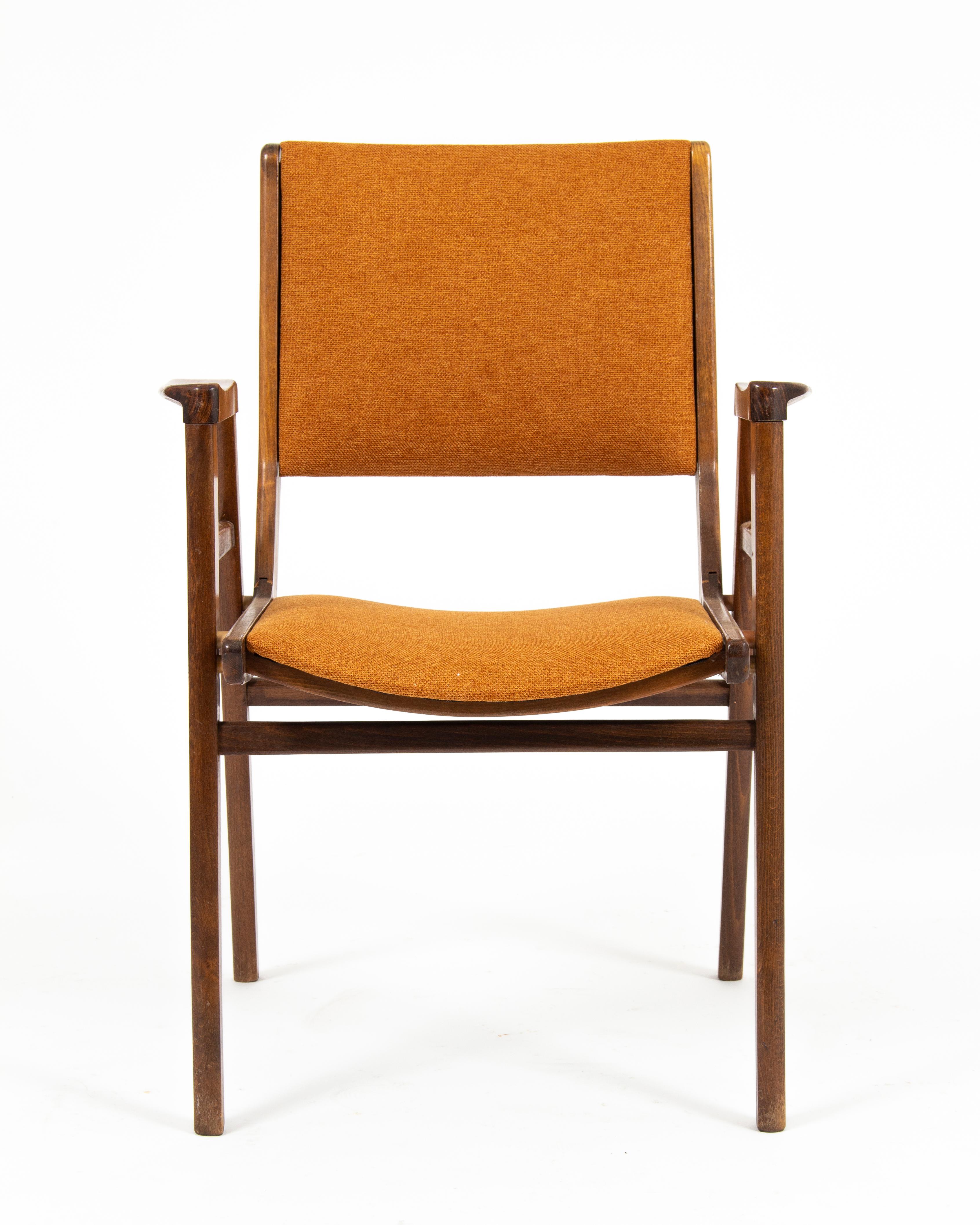 European František Jirák Czech Mid-Century Modern Stacking Chairs, 1960s '4 Pieces' For Sale