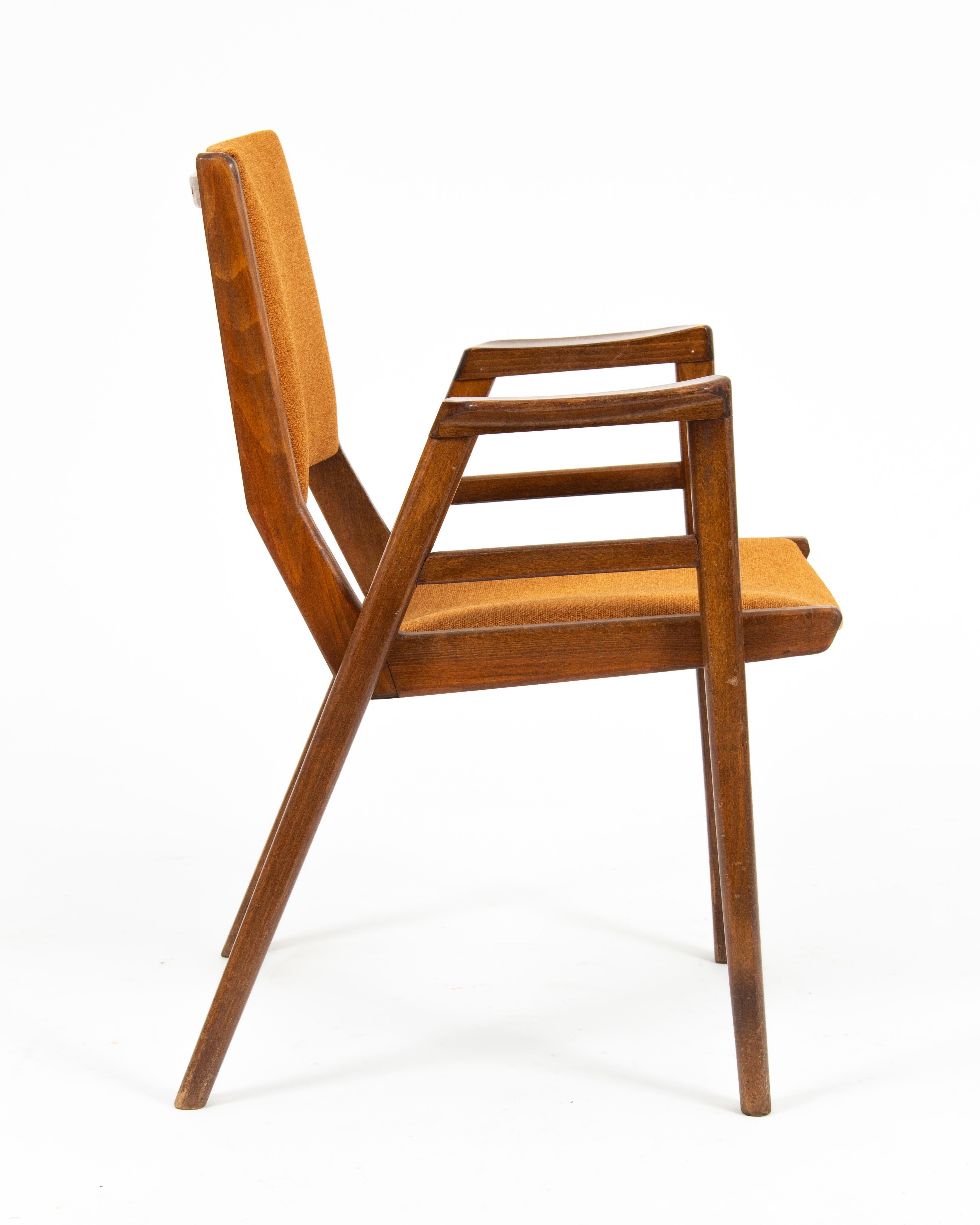 Mid-20th Century František Jirák Czech Mid-Century Modern Stacking Chairs, 1960s '4 Pieces' For Sale