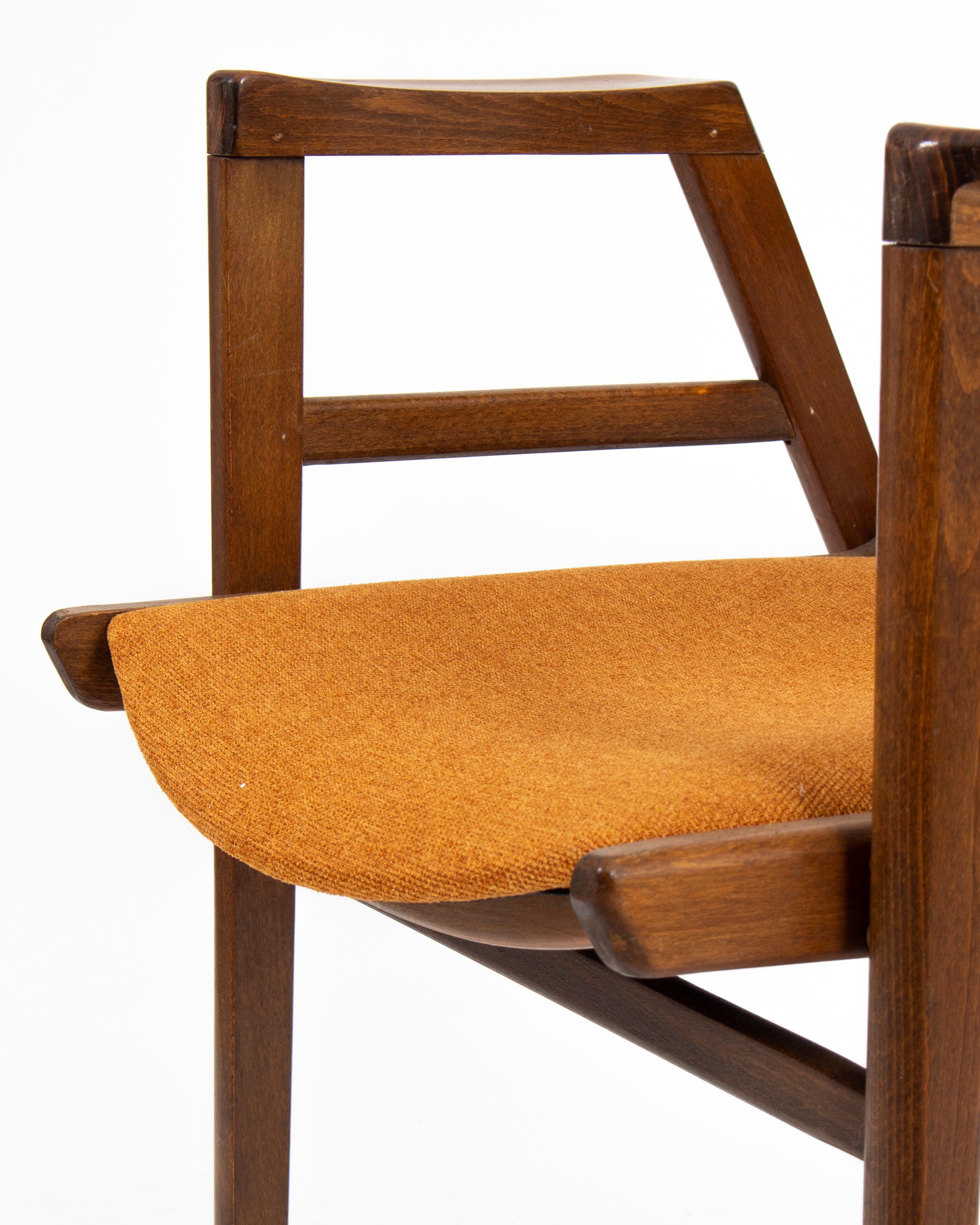 František Jirák Czech Mid-Century Modern Stacking Chairs, 1960s '4 Pieces' For Sale 1
