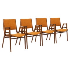 František Jirák Czech Mid-Century Modern Stacking Chairs, 1960s '4 Pieces'