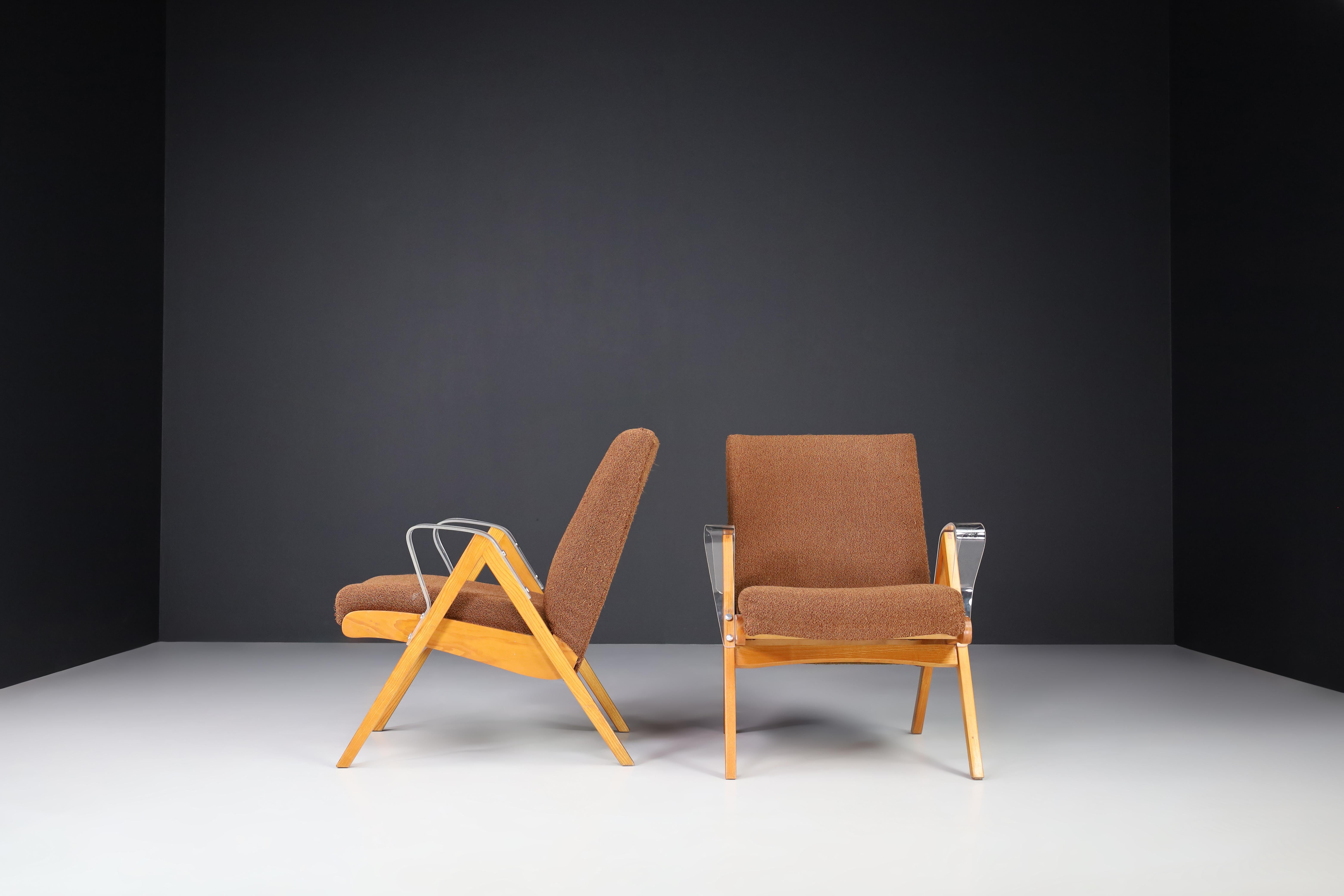 František Jirák for Tatra Nábytok Lounge Chairs, 1960s  1