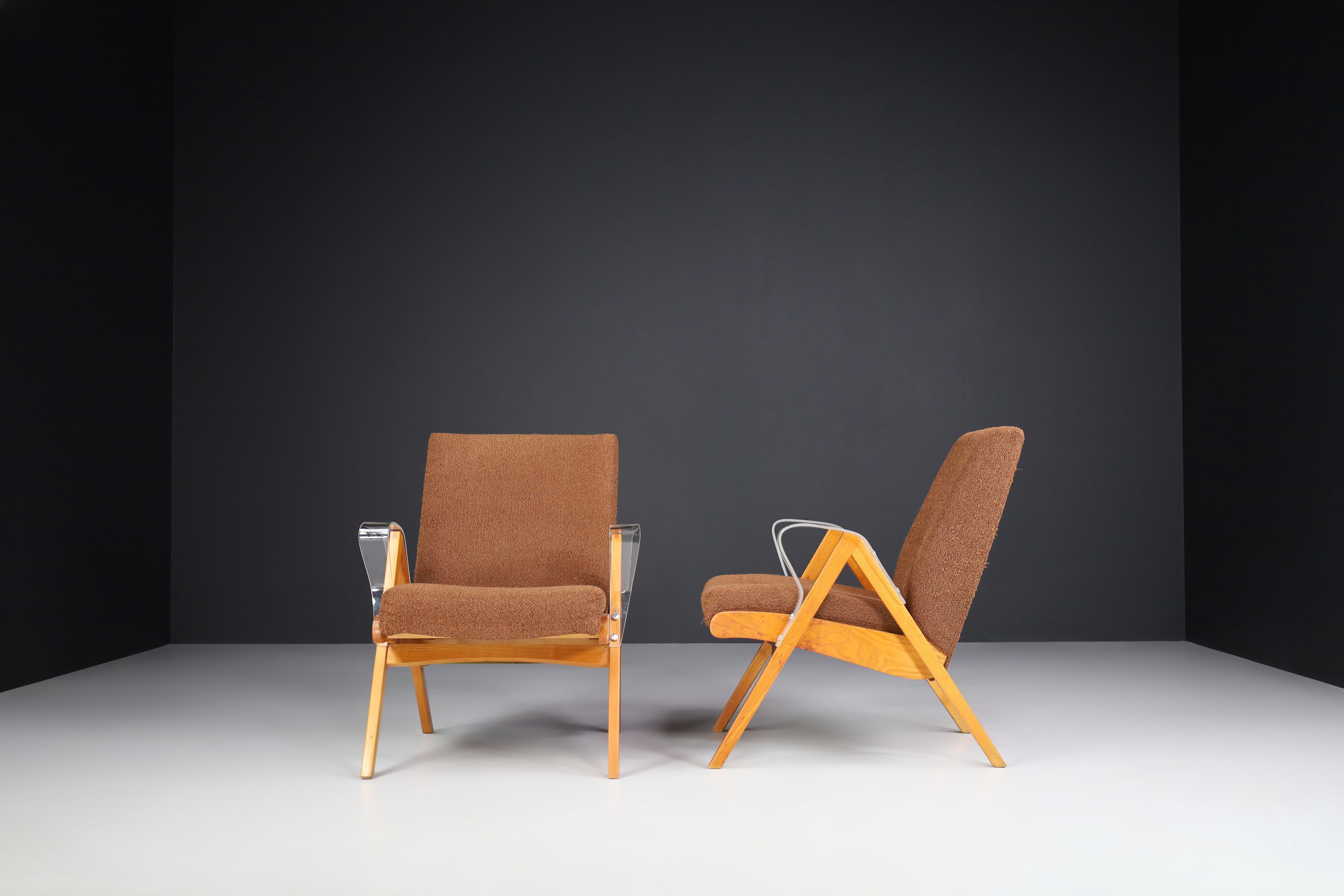 František Jirák for Tatra Nábytok Lounge Chairs, 1960s  In Good Condition In Almelo, NL