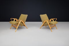 František Jirák for Tatra Nábytok Lounge Chairs in Original Upholstery, 1960s