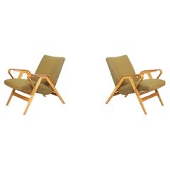 František Jirák for Tatra Nábytok Lounge Chairs in Original Upholstery, 1960s