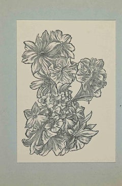 Ex Libris - Flowers - Woodcut by Frantisek Kobliha - 1947
